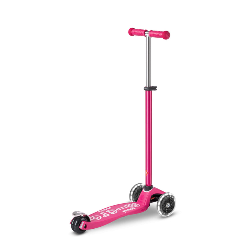 Trottinette LED Maxi MICRO Deluxe - Rose-Micro-KIB-MMD077-CLÉMENT