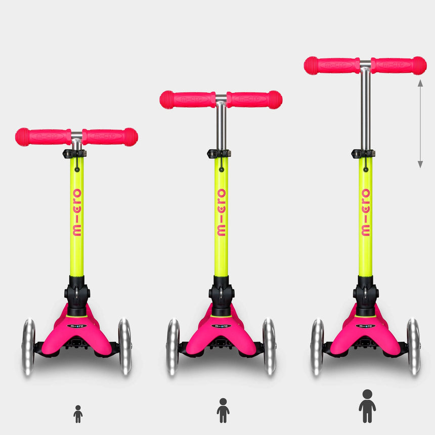Trottinette Mini Pliable Del - Jaune Néon / Rose-Micro-KIB-MMD243-CLÉMENT