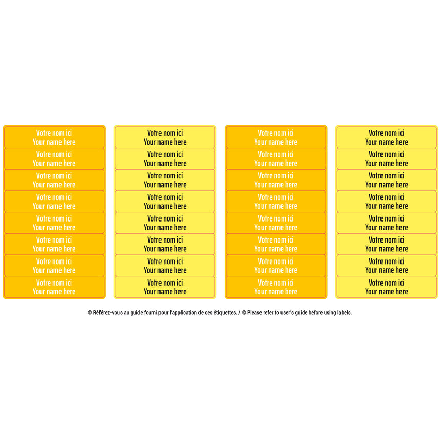 Étiquettes Personnalisées Mini - Jaune-Clement - Impressions-LAB-ECMINI-JAUNE-CLÉMENT