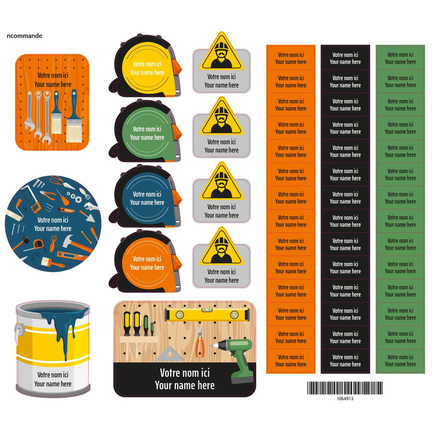 Étiquettes Essentiel - Outils-Clement - Impressions-LAB-ECNOM-OUTIL-CLÉMENT