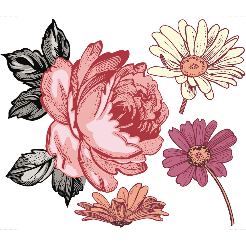 Autocollants Muraux - Fleurs-Clement - Impressions-LAB-MURAL-FLEURS-CLÉMENT
