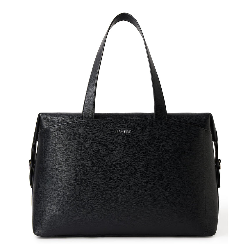 Sac de voyage Edmonton en cuir vegan - Noir-Lambert-LBT-EDMONTONBKPB-CLÉMENT