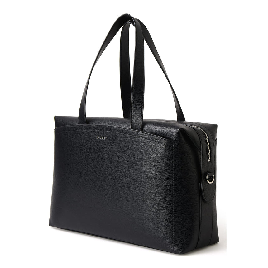 Sac de voyage Edmonton en cuir vegan - Noir-Lambert-LBT-EDMONTONBKPB-CLÉMENT