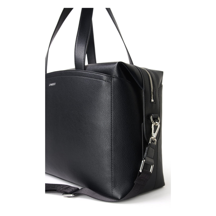 Sac de voyage Edmonton en cuir vegan - Noir-Lambert-LBT-EDMONTONBKPB-CLÉMENT