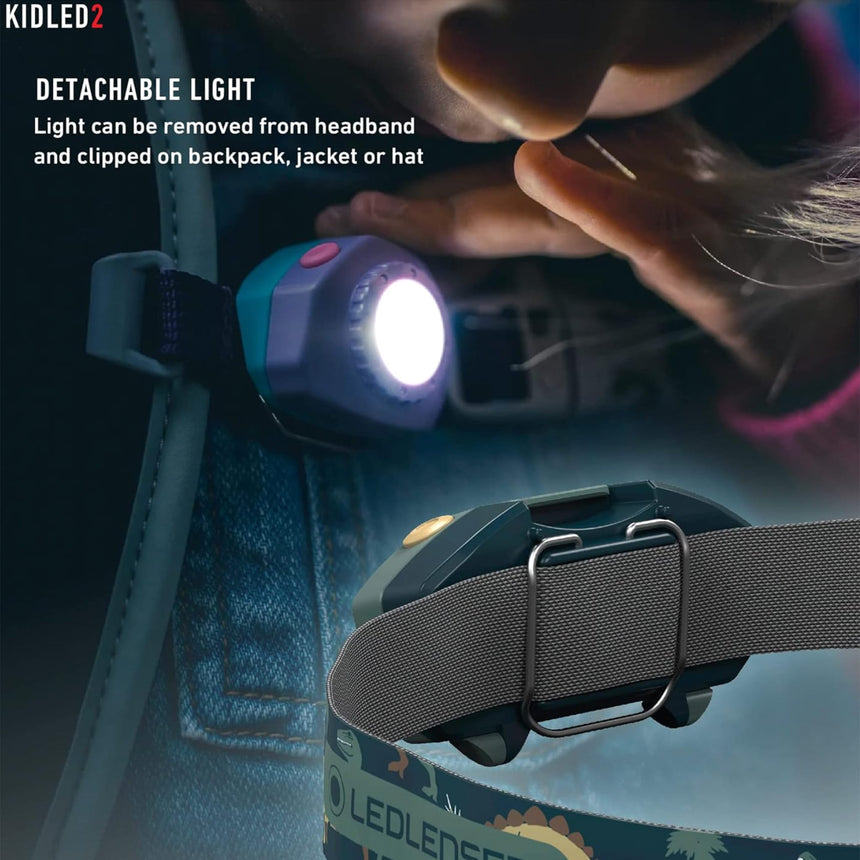 Lampe Frontale Kidled2 - Dinosaur Vert-Ledlenser-LED-502537-CLÉMENT