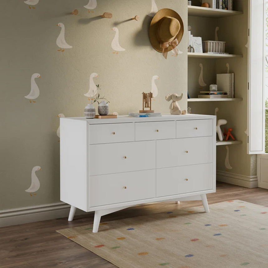 Commode Double Palma à 7 tiroirs - Blanc-Babyletto-LET-M15916W-CLÉMENT