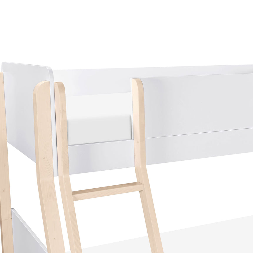Lit Superposé TipToe Simple sur Double – Blanc et Naturel Lavé-Babyletto-LET-M18495WNX-CLÉMENT
