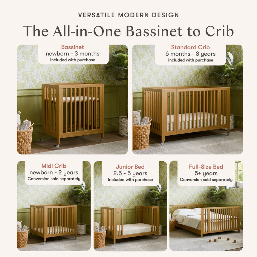 Couchette Convertible 9-en-1 Rolli - Miel-Babyletto-LET-M30880HY-CLÉMENT