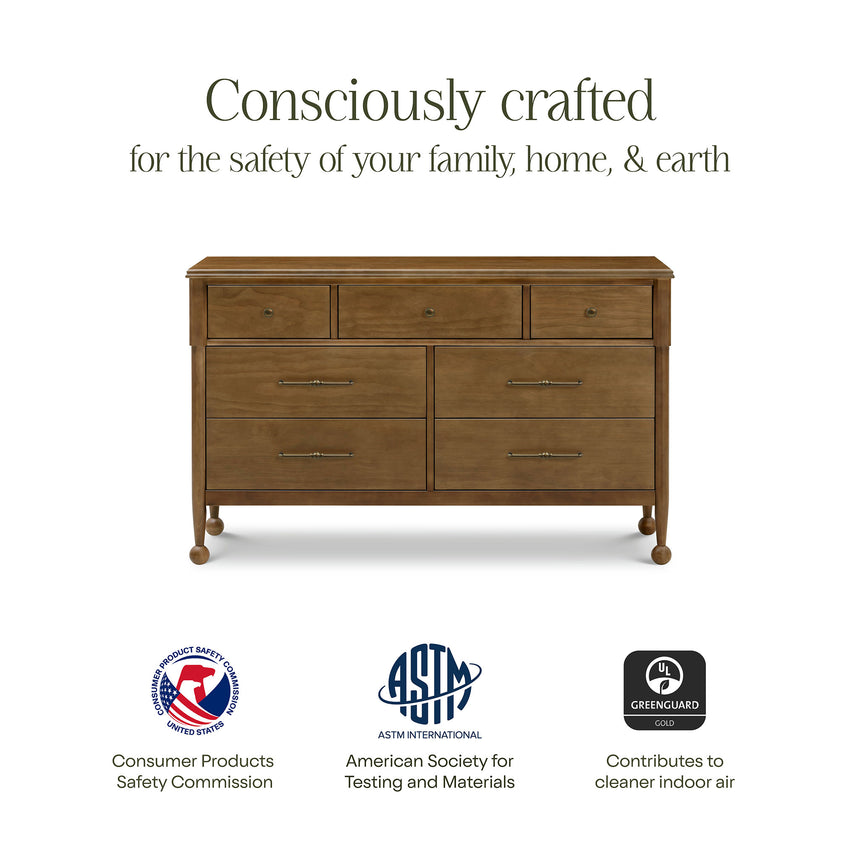 Commode 7 Tiroirs Alouette - Noyer Naturel-Namesake-LET-M31416NL-CLÉMENT