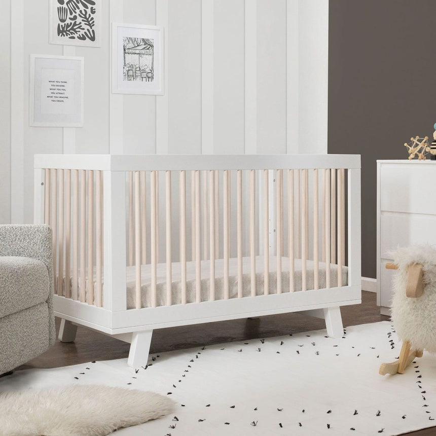 Couchette Convertible 3 en 1 Hudson - Blanc / Naturel Lavé-Babyletto-LET-M4201WNX-CLÉMENT