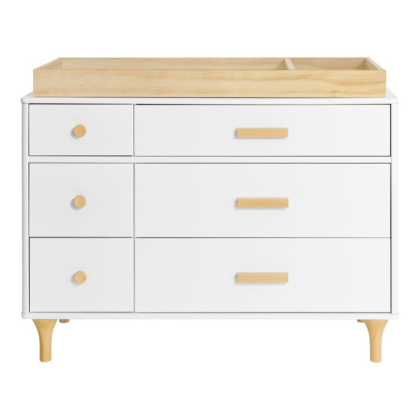 Commode Double 6 Tiroirs Lolly - Blanc / Naturel-Babyletto-LET-M9016WN-CLÉMENT