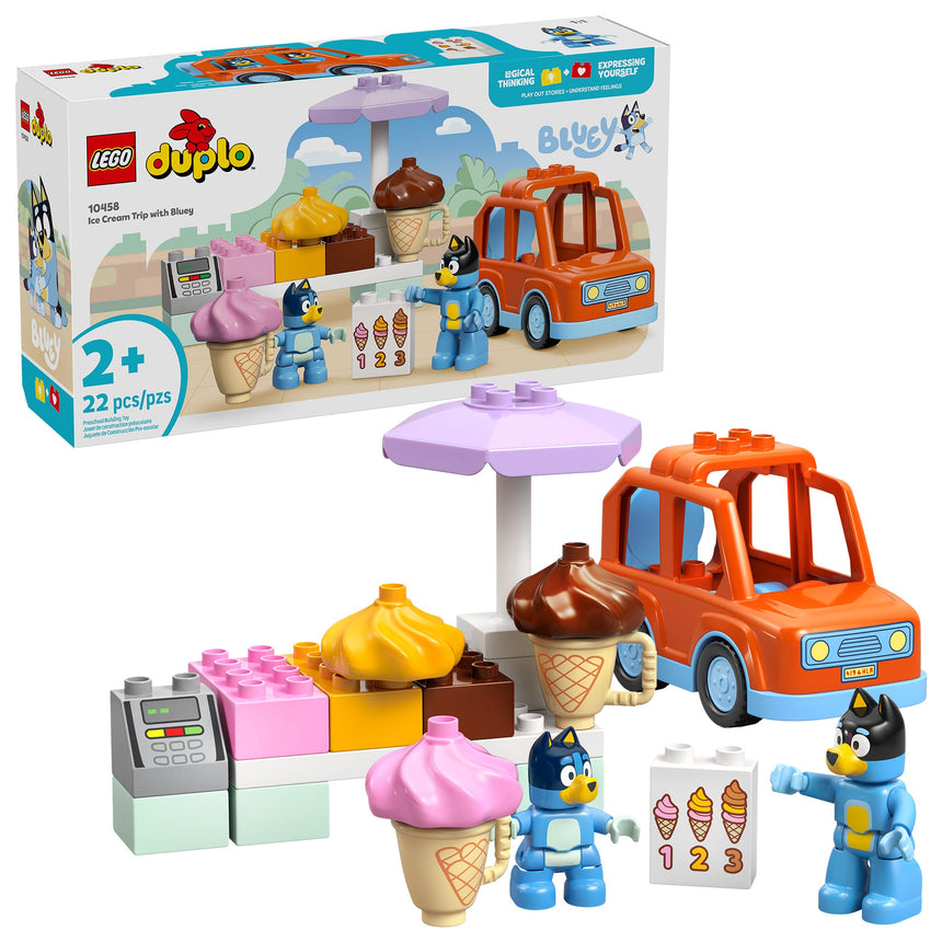 LEGO® DUPLO® La visite au comptoir de crème glacée avec Bluey-LEGO®-LGO-10458-CLÉMENT