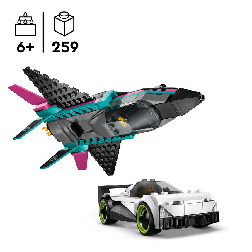 LEGO® City L’avion à réaction contre la voiture-LEGO®-LGO-60489-CLÉMENT
