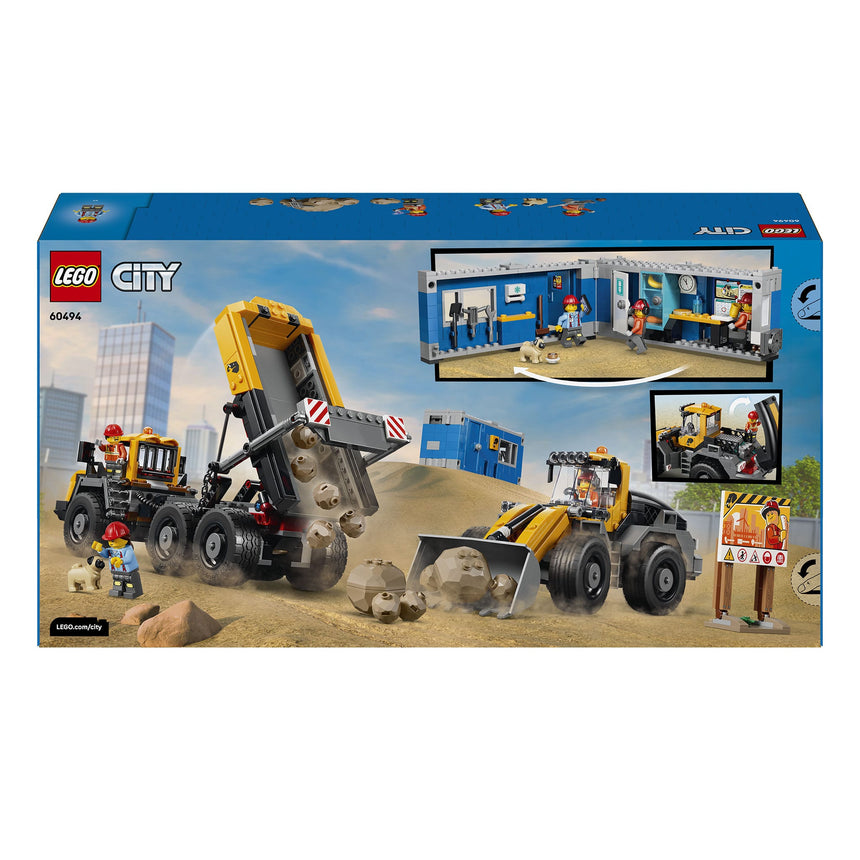 Le camion-benne et la chargeuse frontale-LEGO®-LGO-60494-CLÉMENT