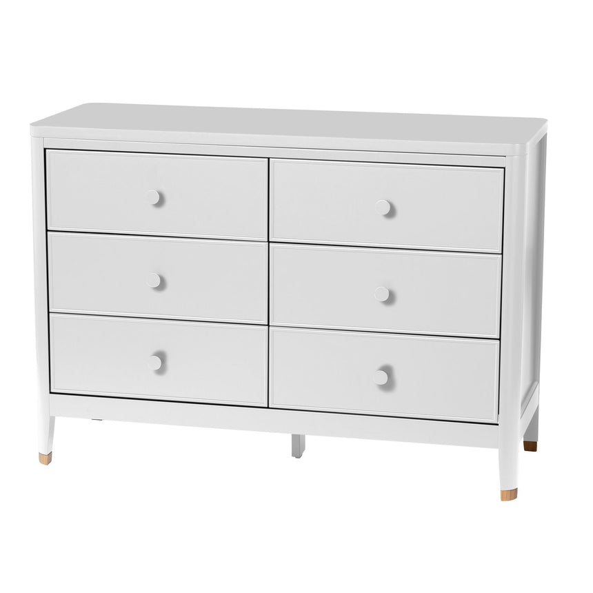 Commode 6 Tiroirs Aster - Blanc-Little Seeds-LIS-CG024WHP-CLÉMENT