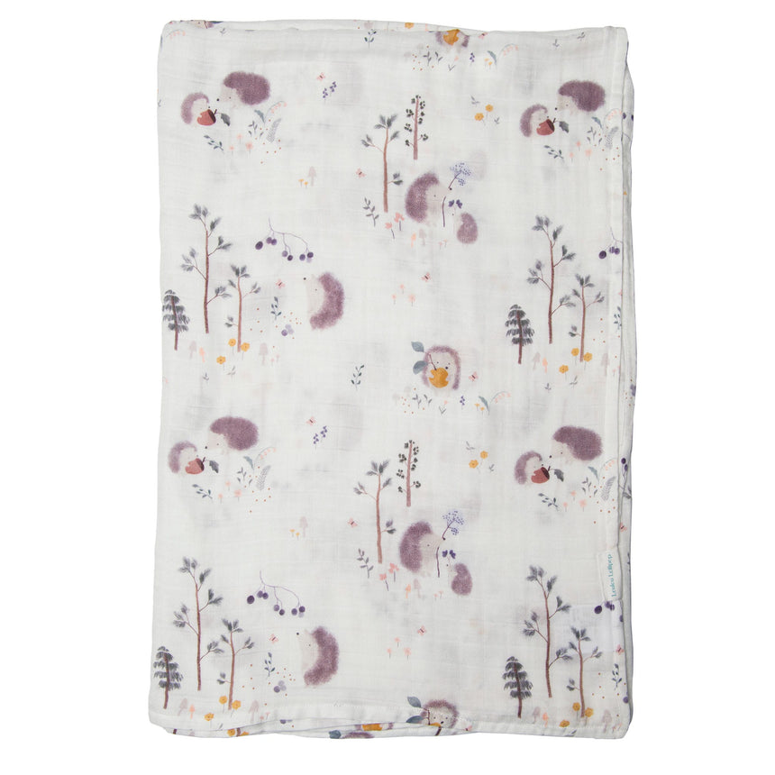 Couverture Mousseline Bambou - Hérissons-Loulou Lollipop-LLP-SWHGH-CLÉMENT