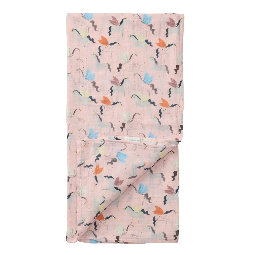 Couverture Mousseline Bambou - Licornes-Loulou Lollipop-LLP-SWUNB-CLÉMENT