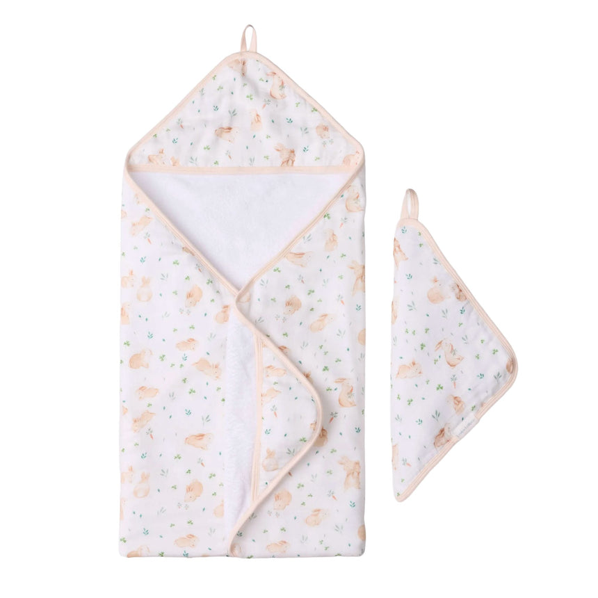 Hooded Towel Set - Bunny Meadow