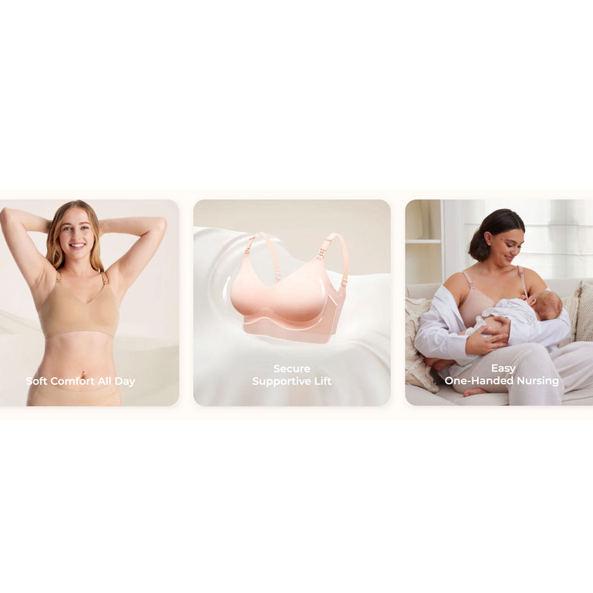 Soutien-Gorge d'Allaitement Jelly Strip YN46 - Rose-Mom Cozy-MC1-YN46-PINK-CLÉMENT