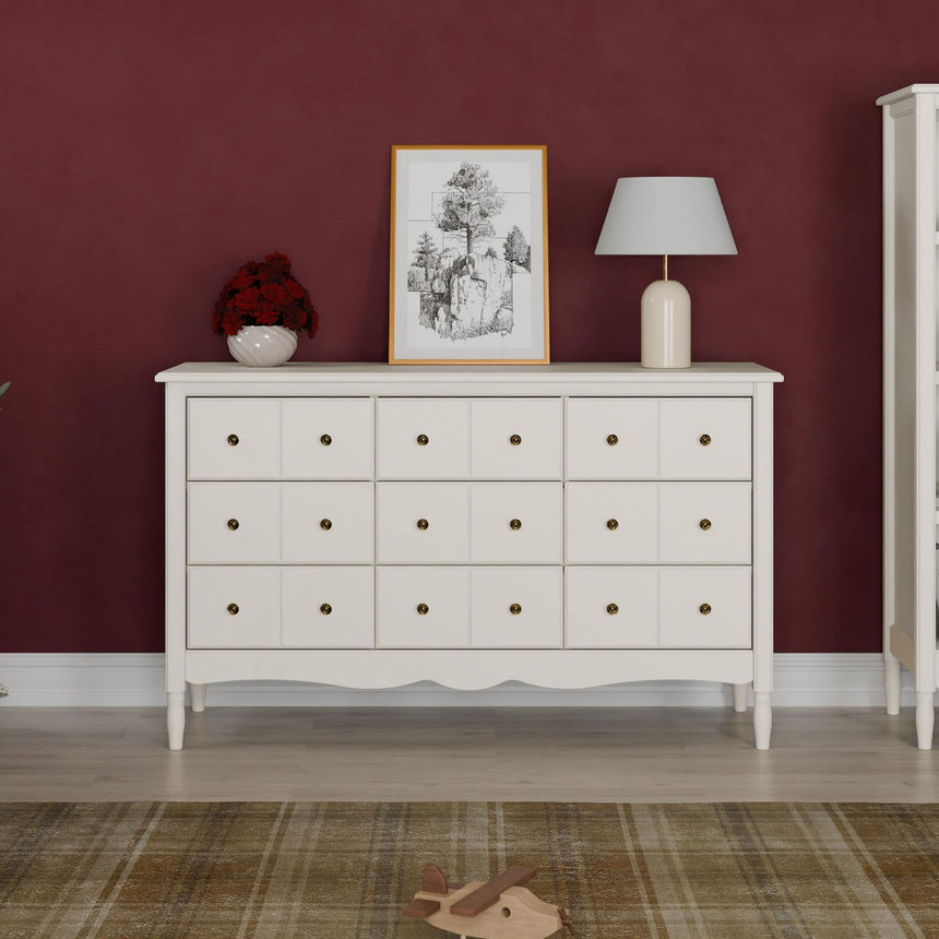 Bureau 9 Tiroirs Liberty - Blanc Chaud-Namesake-MDB-M7128RW-CLÉMENT