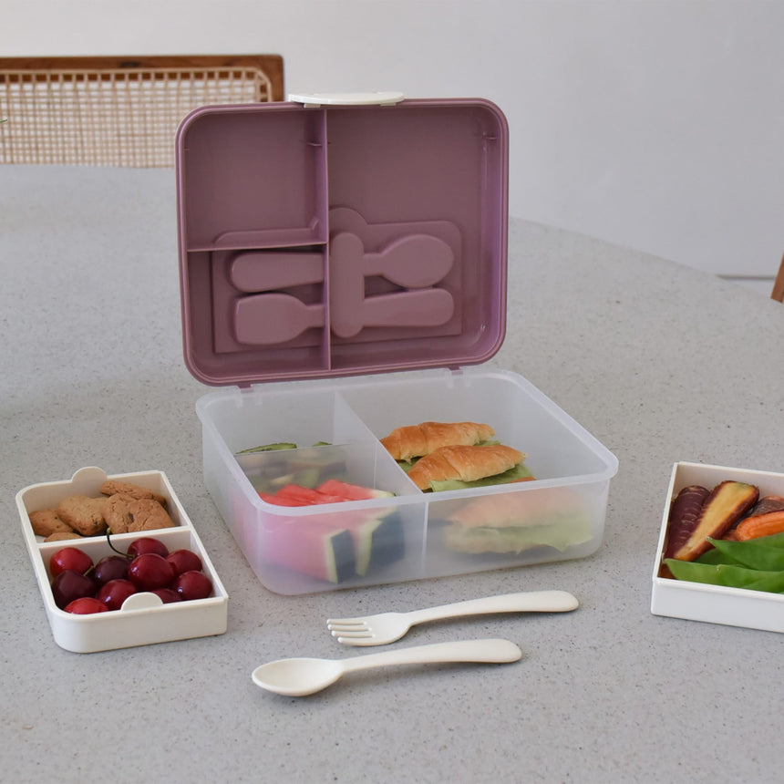 Boîte à lunch bento à 2 étages – Rose et ivoire LUXE-Melii-MEI-40140-CLÉMENT
