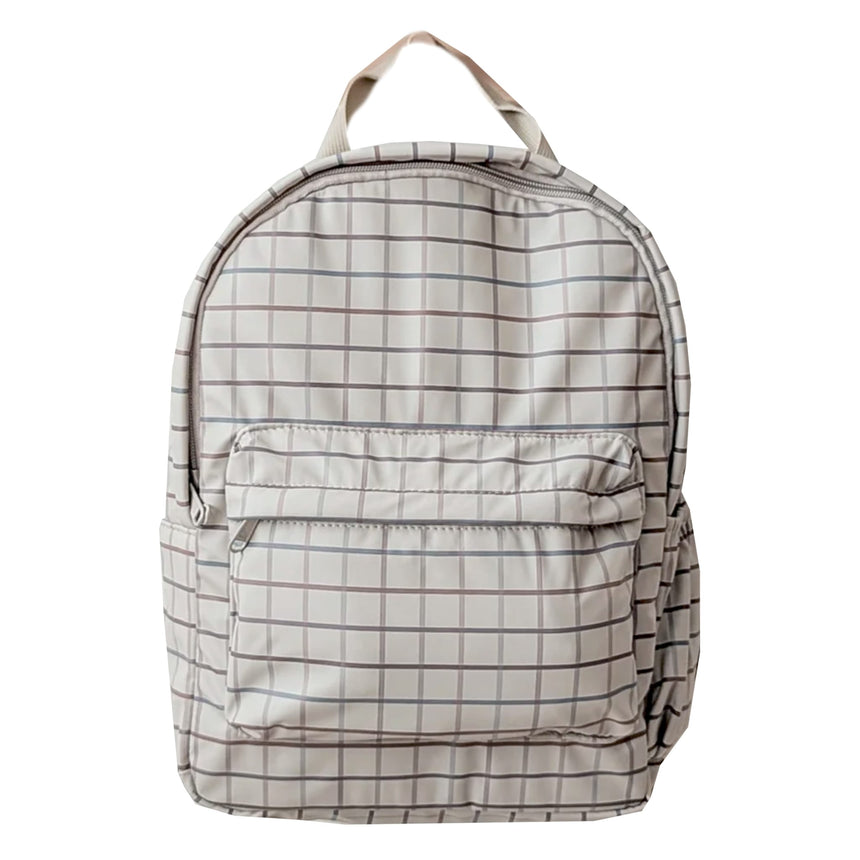 Sac à Dos Mini Carreaux Taupe-Menoum-MEN-MNM-BAG-06-CLÉMENT