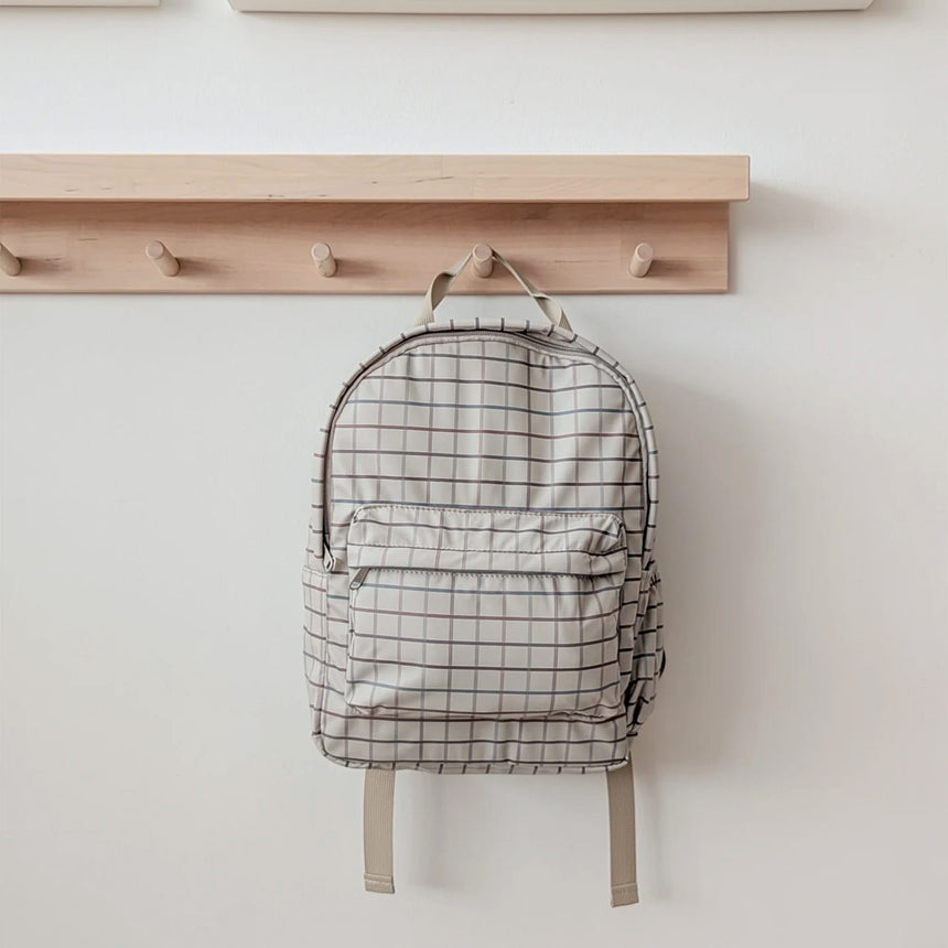 Sac à Dos Mini Carreaux Taupe-Menoum-MEN-MNM-BAG-06-CLÉMENT