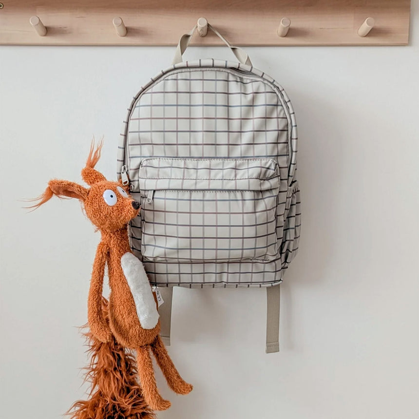 Sac à Dos Mini Carreaux Taupe-Menoum-MEN-MNM-BAG-06-CLÉMENT