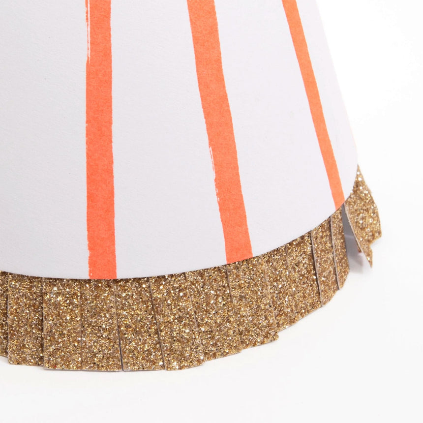 Chapeaux de Fêtes (8) Rayés Pompons Rétro-Meri Meri-MME-156025-CLÉMENT