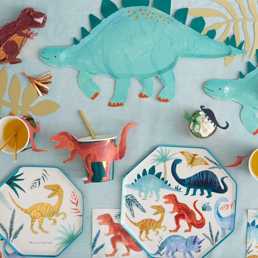 Verres de Carton T-Rex (8) - Dinosaure-Meri Meri-MME-202218-CLÉMENT
