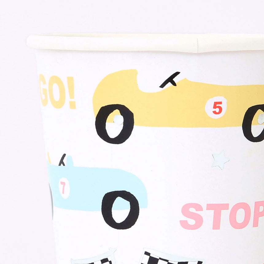 Verres de Carton (8) - Auto Course Retro-Meri Meri-MME-204005-CLÉMENT