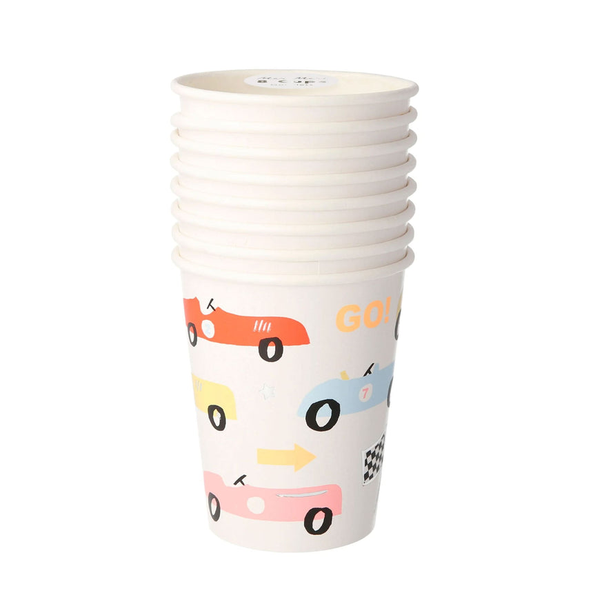 Verres de Carton (8) - Auto Course Retro-Meri Meri-MME-204005-CLÉMENT
