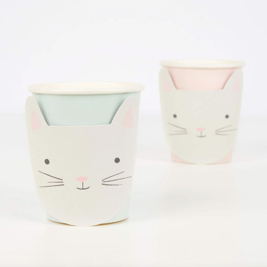Verres de Carton Chatons Mignons (8)-Meri Meri-MME-267052-CLÉMENT
