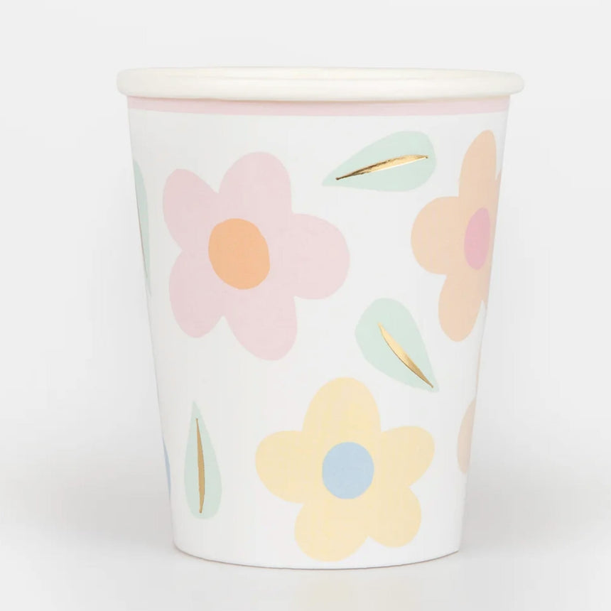 Verres de Carton (8) - Fleurs Icônes-Meri Meri-MME-272804-CLÉMENT