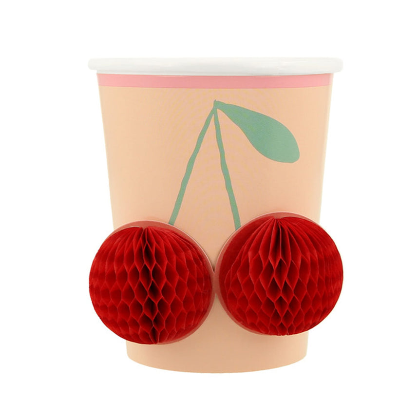 Verres de Carton Motifs Assortis Fleurs Icônes (8)-Meri Meri-MME-275513-CLÉMENT