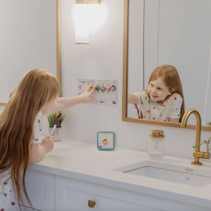 Calendrier Ma routine quotidienne – 25 aimants + 2 tableaux + 1 marqueur-Minimo-MMO-FRRQ-0025T-CLÉMENT