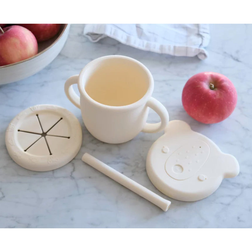 Tasse d'apprentissage 2-en-1 pour collation et liquide - Crème-Micasso-MSO-KECT06-BC-CLÉMENT