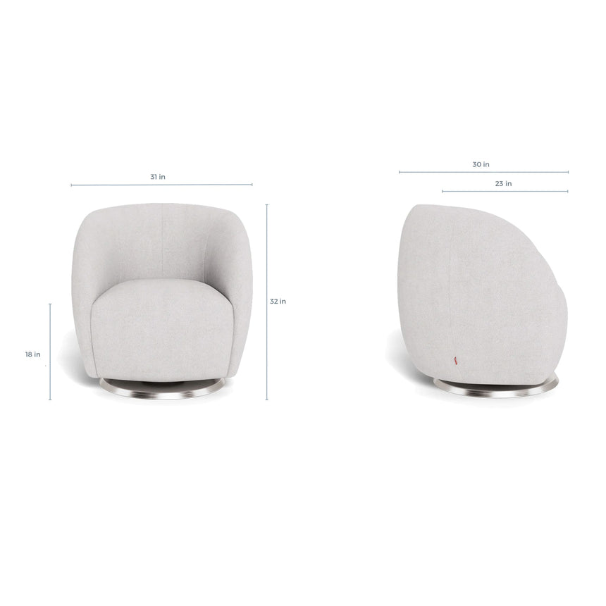 Fauteuil Berçant et Pivotant Gem - Sand / Or-Monte-MTE-GEM-SAND-OR-CLÉMENT