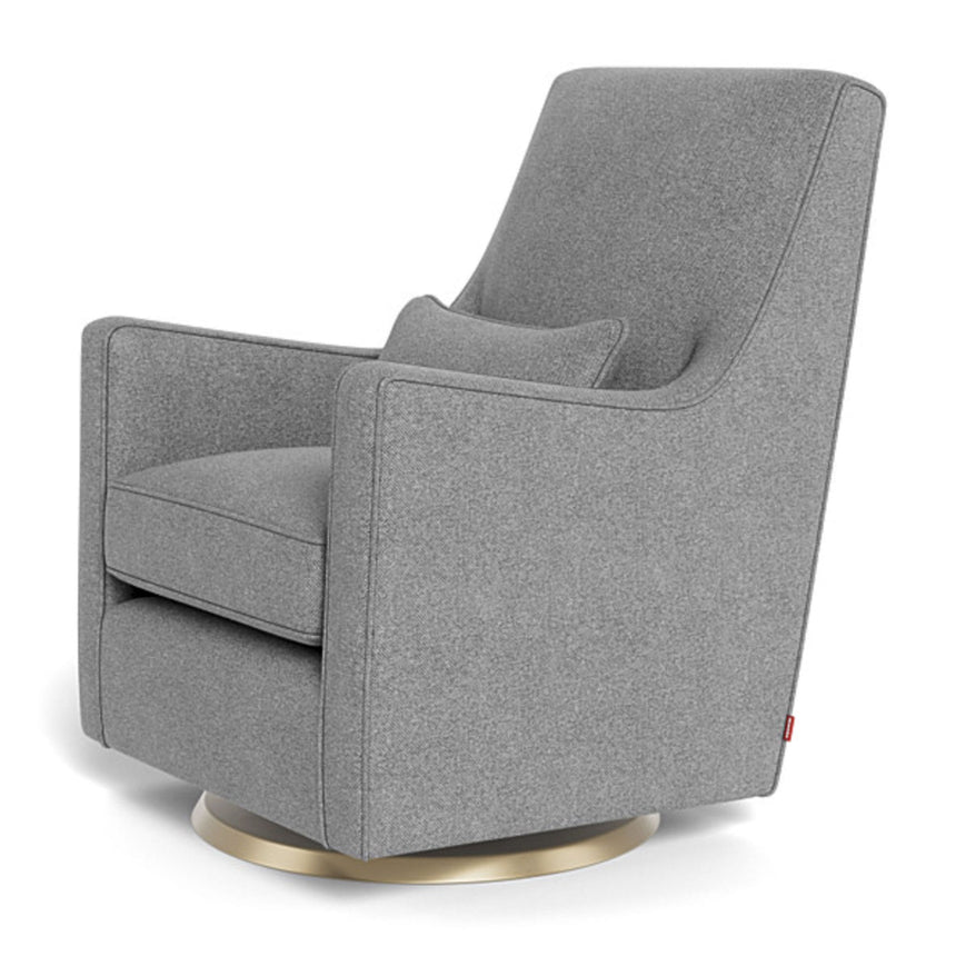 Fauteuil Berçant et Pivotant Luca - Pepper Gris / Or-Monte-MTE-LUCA-PEPP-OR-CLÉMENT
