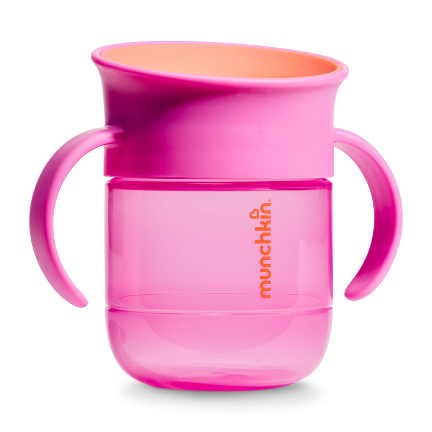 Tasse Gobelet d’Apprentissage Miracle 360° 7 oz (2) - Corail/Mauve-Munchkin-MUN-28697P-CLÉMENT