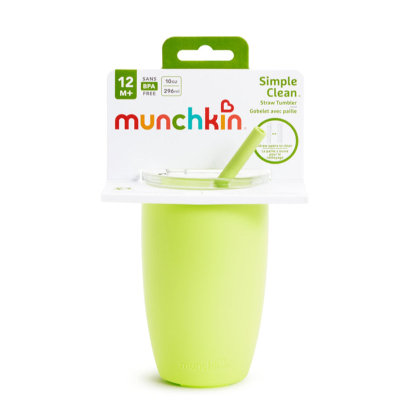 Gobelet Simple Clean™ à Paille 10oz - Vert-Munchkin-MUN-38046-CLÉMENT