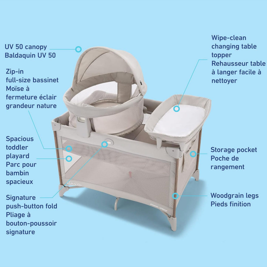 Parc Pack ’n Play Travel Dome LX - Linden-Graco-NEL-2253597-CLÉMENT