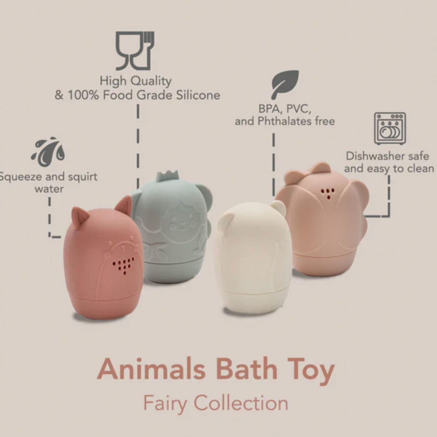 Jouets de Bain (4) Animaux Collection Fée - Fairy Sparkles-Nouka-NOU-FB01-CLÉMENT