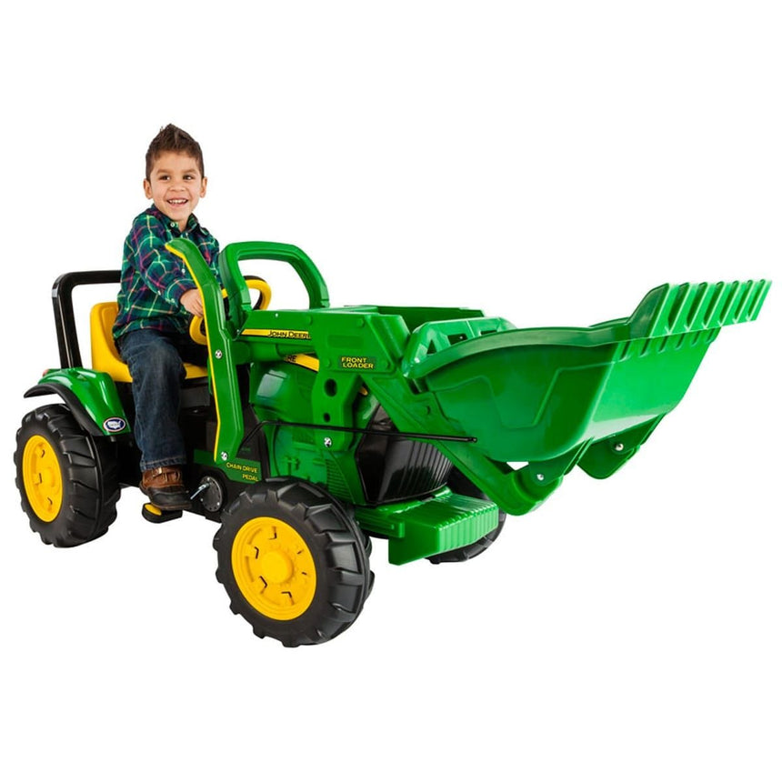 Gros Tracteur John Deere avec Chargeur Frontal - Vert et Jaune-Peg Perego-PEG-IGCD0553-CLÉMENT