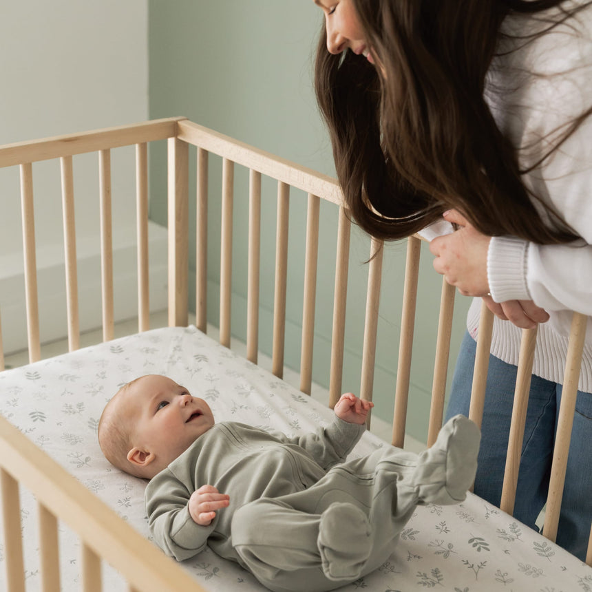 Drap Contour pour lit de Bébé - Feuillage-Perlimpinpin-PER-FL20A-FE-CLÉMENT