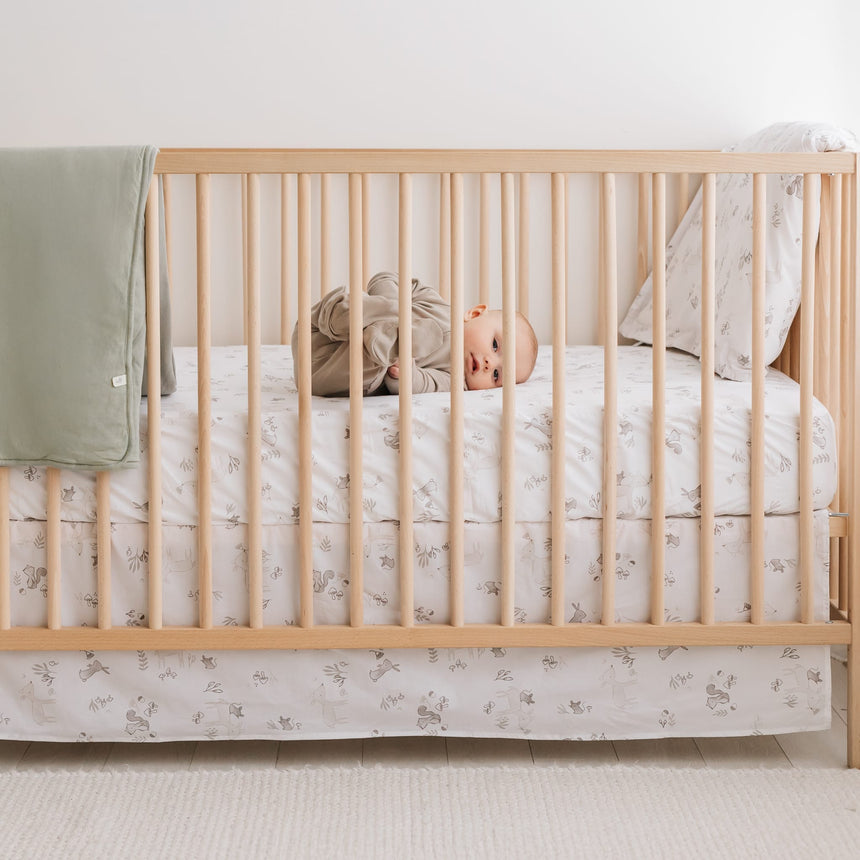 Drap Contour pour Lit de Bébé - Forêt-Perlimpinpin-PER-L2025C-FO-CLÉMENT
