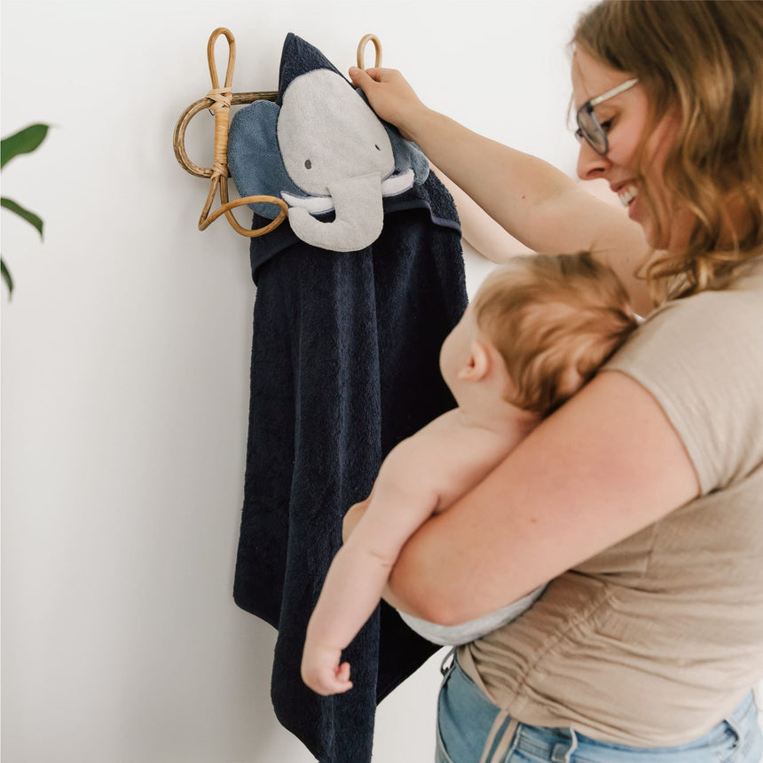 Serviette à Capuchon - Éléphant-Perlimpinpin-PER-SA2204-EL-CLÉMENT