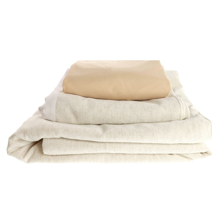 Literie 3 Morceaux - Beige Aspect Lin-Patlin-PIT-BEIGE-B-CLÉMENT