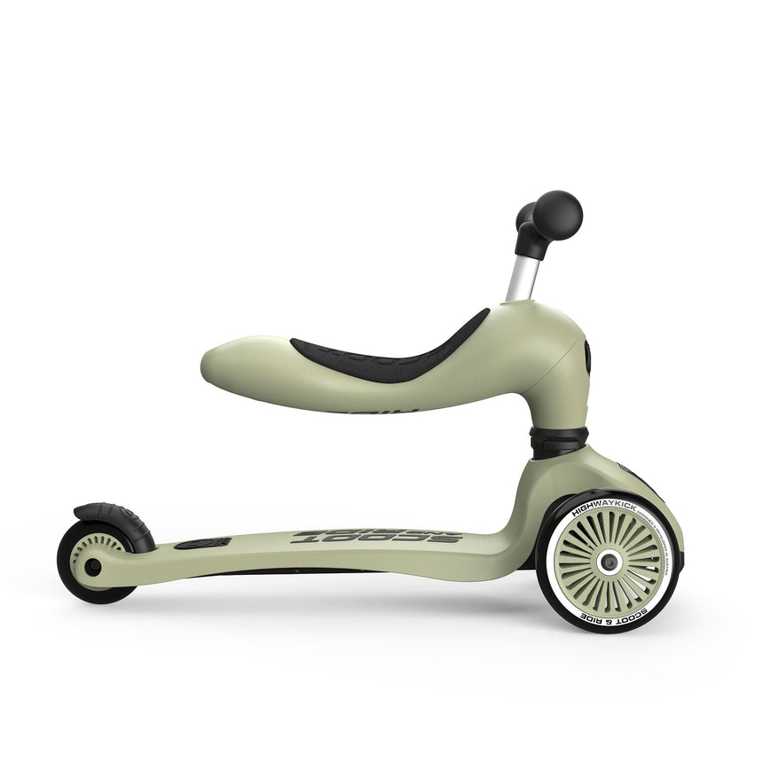 Trottinette 2-en-1 Highwaykick 1 - Olive-Scoot and Ride-RD2-K1-160629-OL-CLÉMENT