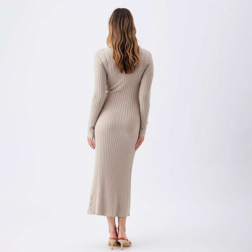 Robe Allaitement Tricot Eden-Ripe-RIP-K1059-STONE-CLÉMENT